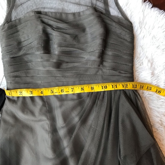 ❤️ Smokey Grey Vera Wang Cocktail Dress - Picture 7 of 8